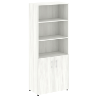 Шкаф высокий широкий (2 низких фасада ЛДСП) Yalta LT.ST-1.1 снежная патина